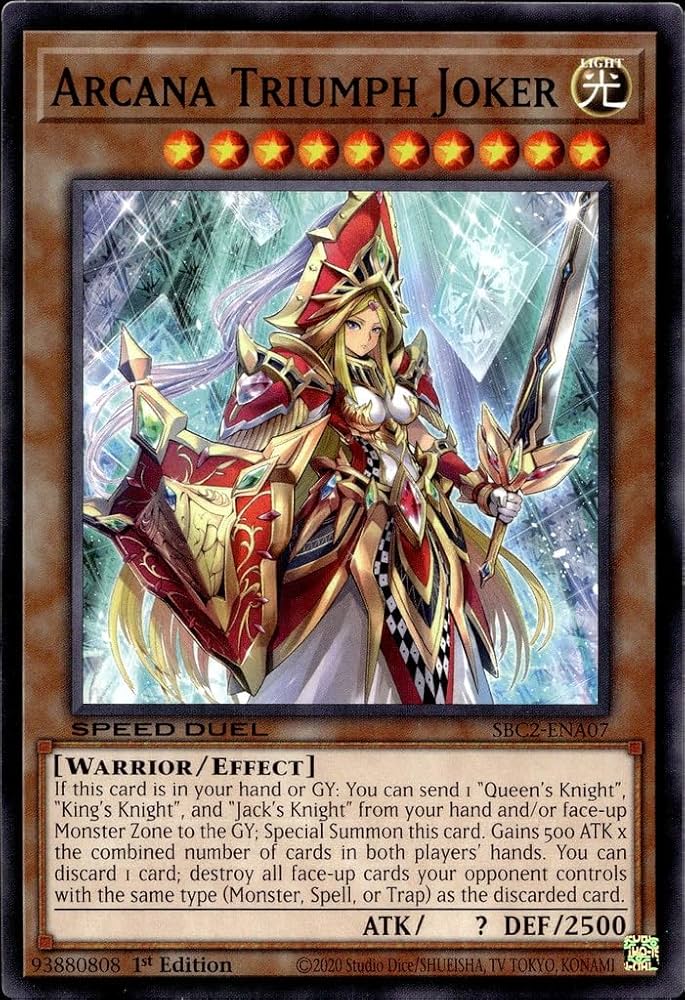 遊戯王 英語 Arcana Triumph Joker コレクターズ 希少 Amazon.com: Arcana Triumph Joker - SBC2-ENA07 - Common - 1st